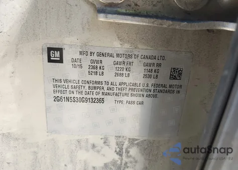 2016 Cadillac Xts Luxury Collection from USA, damaged, VIN 2G61N5S30G9132365